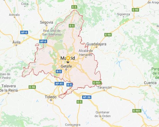 зураг Мадрид болон ойр орчмын хот