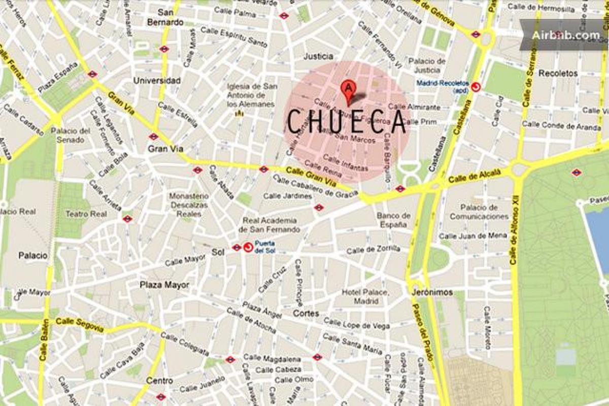 Мадрид chueca газрын зураг