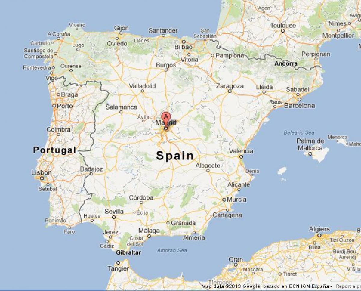 Испани дэлхийн газрын зураг