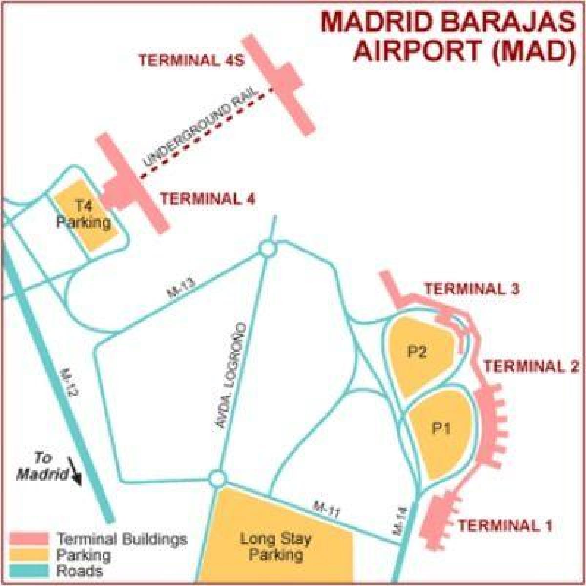 Мадрид нисэх онгоцны буудлын терминалын зураг