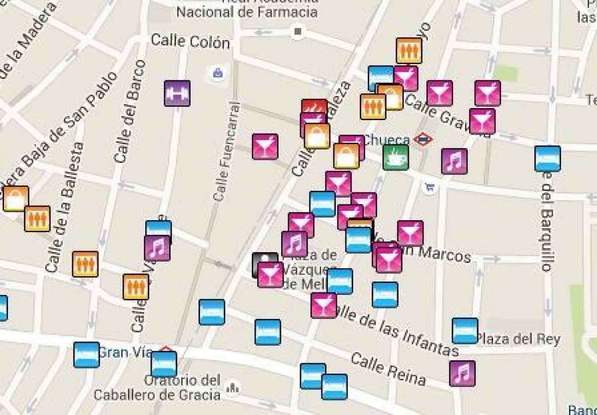 гей газар Мадрид газрын зураг