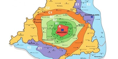 Мадрид бүсийн t газрын зураг