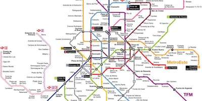 Метро де Мадрид газрын зураг