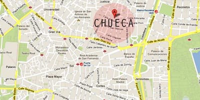 Мадрид chueca газрын зураг