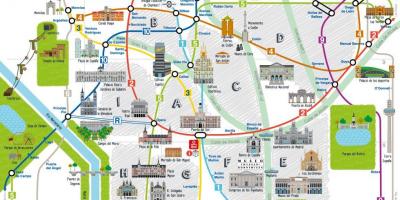 Мадрид хотын аялал жуулчлалын газрын зураг